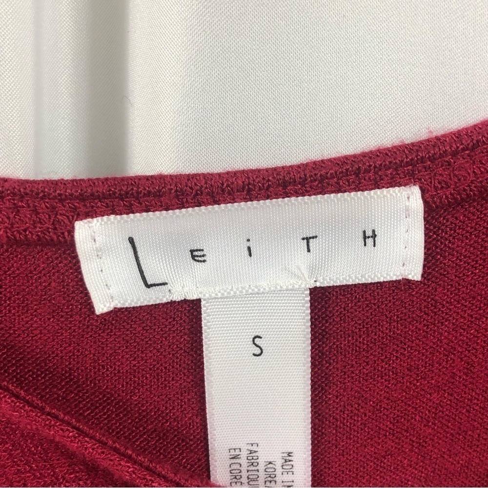 Leith Ruched Dress Burgundy - Picture 4 of 6